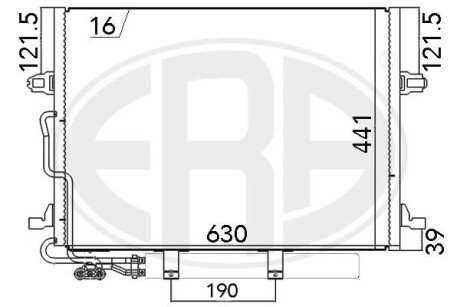 Радиатор охлаждения двигателя era 667033 на Мерседес W211