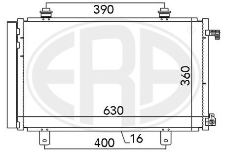 Радіатор охолодження двигуна era 667035