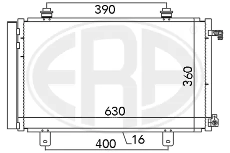 Радіатор охолодження двигуна Era 667035