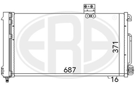 Радіатор охолодження двигуна era 667050 на Мерседес C-Class S203/CL203