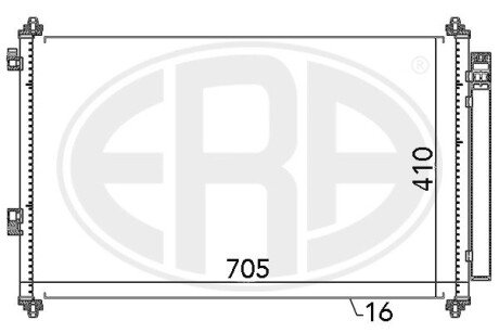 Радіатор охолодження двигуна era 667057 на Тойота Рав-4