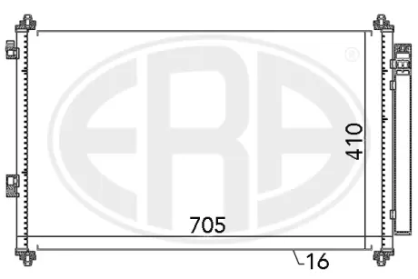 Радиатор охлаждения двигателя era 667057 Тойота Рав-4