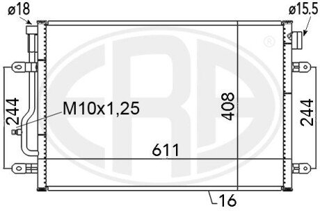 Радіатор охолодження двигуна era 667060 на Ауди А4 б6