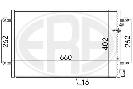 Радіатор охолодження двигуна Era 667086