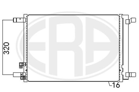 Радіатор охолодження двигуна era 667094