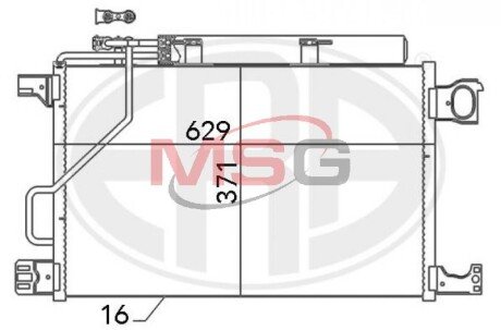 Радіатор охолодження двигуна era 667105 на Мерседес C-Class S203/CL203