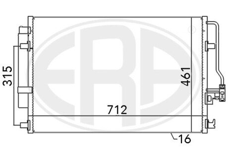 Радіатор охолодження двигуна era 667110 на Хонда Срв 4