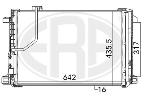 Радіатор охолодження двигуна era 667111 на Мерседес CLS-Class C218