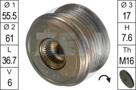 Шкiв генератора Era ZN5375