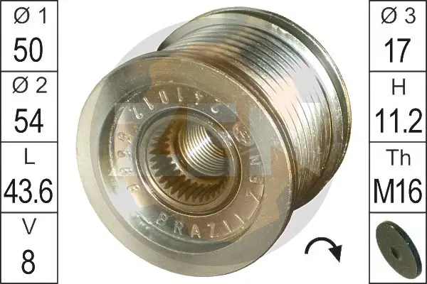 Шкiв генератора era ZN5566