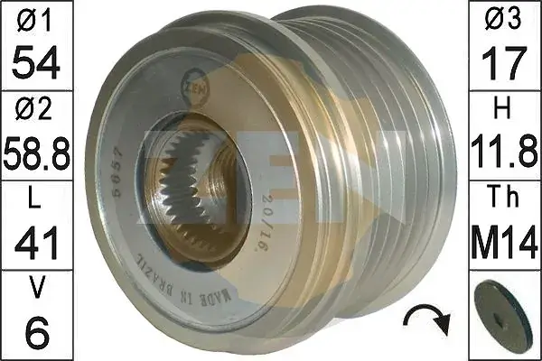Шкiв генератора era ZN5657