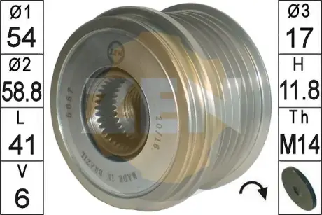 Шкiв генератора era ZN5657