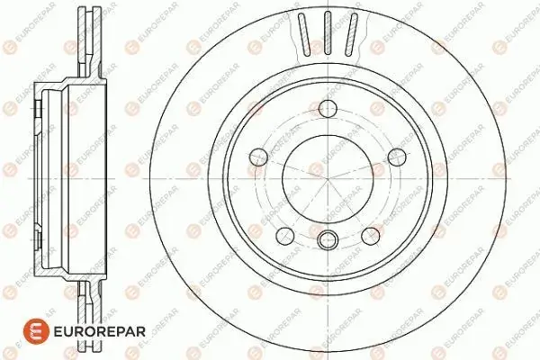 Вентилируемый тормозной диск EUROREPAR 1618879980