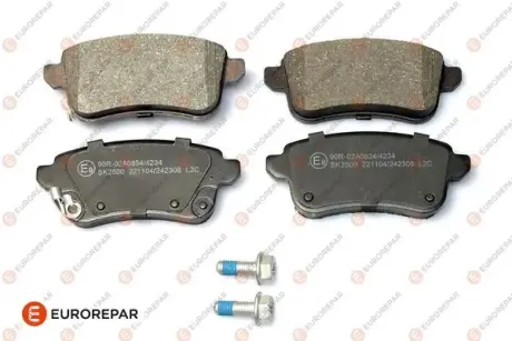 RENAULT гальмівні колодки задн.Fluence 10-, Megane III,Scenic 09- EUROREPAR 1697651780