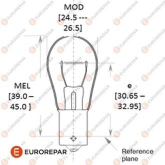 8539293090 E:ЛАМПА eurorepar 1616431280 на Форд Фьюжн