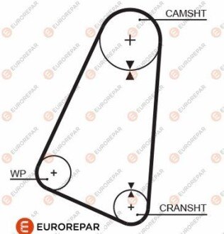 РЕМІНЬ ГРМ eurorepar 1633136280 на Фольксваген Пассат б2