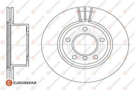 Вентилируемый тормозной диск eurorepar 1618888380