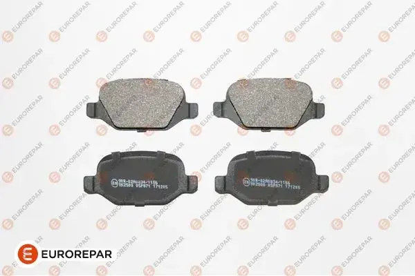Задні тормозні (гальмівні) колодки EUROREPAR 1617256880 (фото 1)