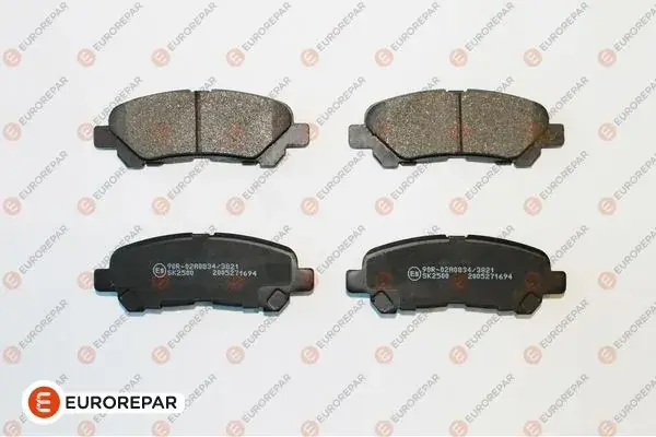 Задні тормозні (гальмівні) колодки EUROREPAR 1667816380 (фото 1)