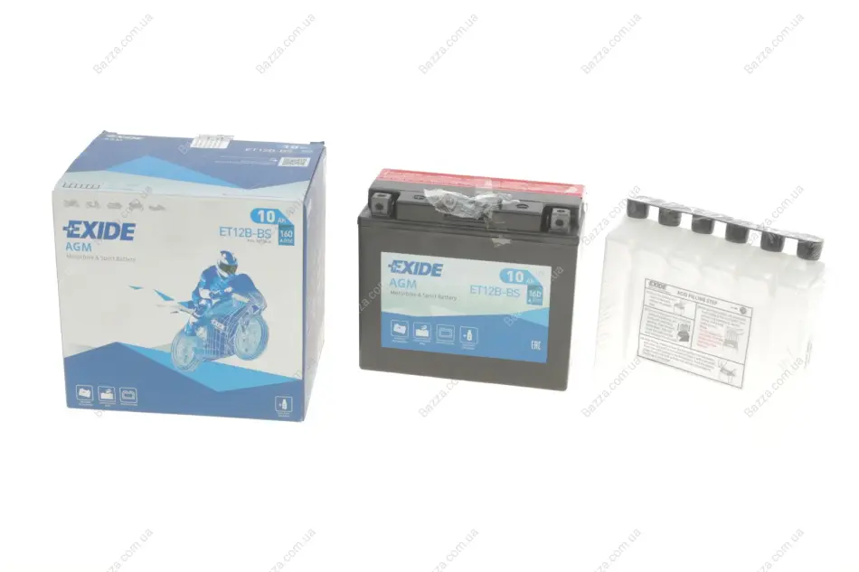 Аккумулятор 10Ah-12v AGM  (150х70х130) L, EN160 exide ET12B-BS