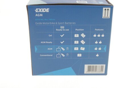 Аккумулятор (акб) agm 105 ah exide ETX12BS