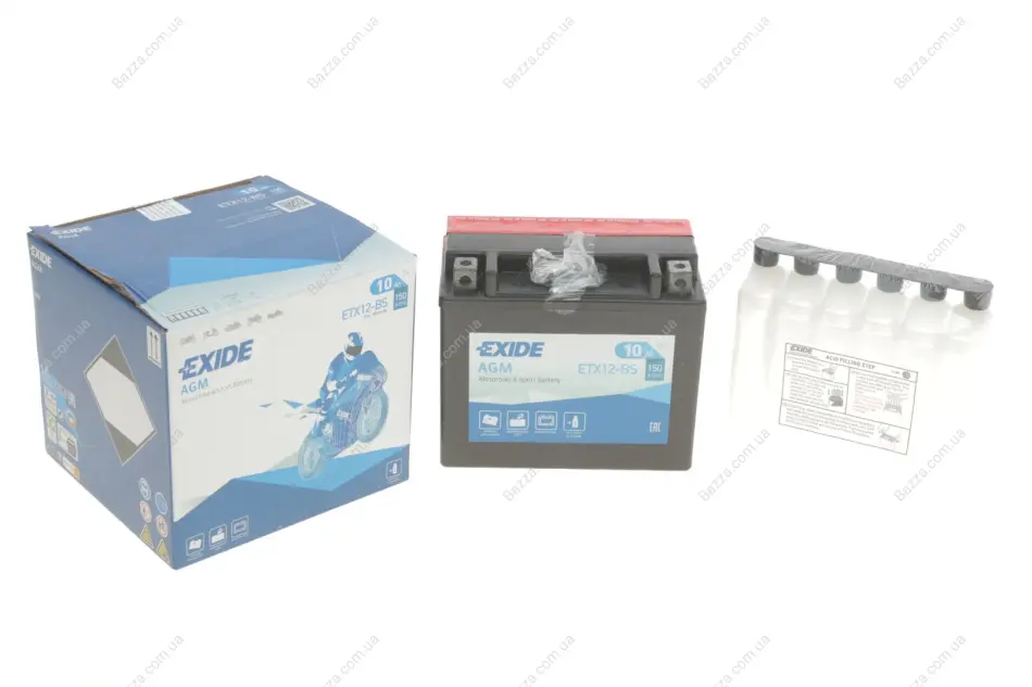 Аккумулятор 10Ah-12v AGM  (150х87х130) L, EN150 exide ETX12-BS