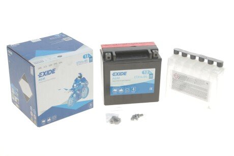 Аккумулятор 12Ah-12v AGM (150х87х145) L, EN200 exide ETX14-BS