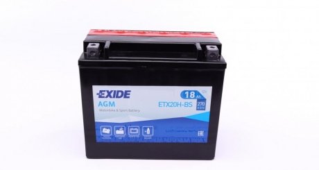 Акумулятор (акб) agm 105 ah exide ETX20H-BS