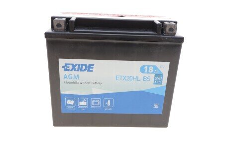 Аккумулятор (акб) agm 105 ah exide ETX20HLBS