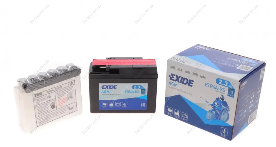 Аккумулятор 2,3Ah-12v AGM  (113х48х85) R, EN35 exide ETR4A-BS