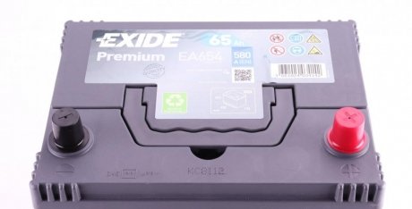 Аккумулятор 65Ah-12v PREMIUM(230х173х222),R,EN580,Корея exide EA654