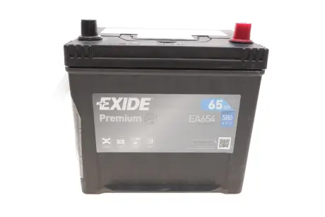 Аккумулятор 65Ah-12v PREMIUM(230х173х222),R,EN580,Корея Exide EA654