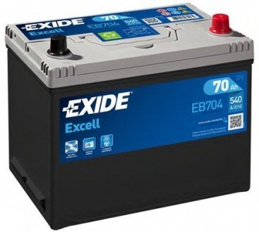 Акумулятор 70Ah-12v EXCELL(266х172х223),R,EN540 exide EB704