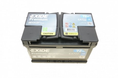 Аккумулятор 72Ah-12v PREMIUM(278х175х175),R,EN720 exide EA722