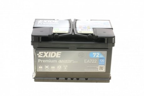 Акумулятор 72Ah-12v PREMIUM(278х175х175),R,EN720 exide EA722