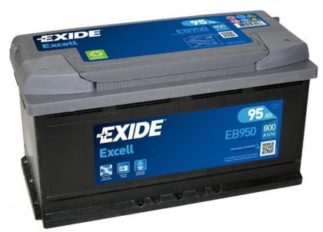 Акумулятор 95Ah-12v EXCELL(353х175х190),R,EN800 exide EB950