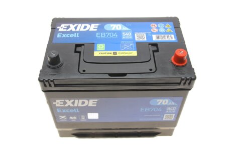 Аккумулятор (акб) 70ah (ампер) exide EB704