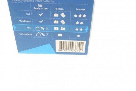 Аккумулятор (акб) agm 105 ah exide ET4BBS