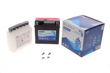 Аккумулятор сухозаряженный AGM 4Ah 70A exide ETX5L-BS