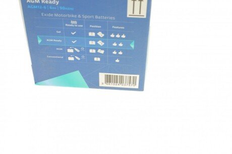 Акумулятор (акб) agm 105 ah exide AGM126