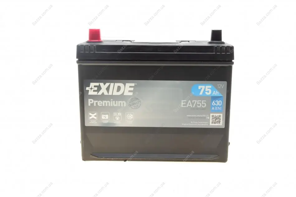 Аккумуляторная батарея Exide EA755 (фото 1)