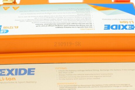 Литиевый аккумулятор (акб) exide ELTZ10S