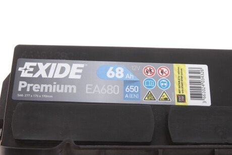 Стартерний акумулятор exide EA680