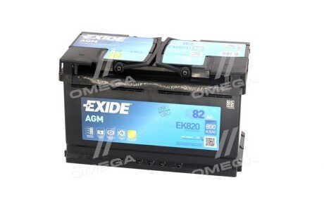 Стартерный аккумулятор exide EK820