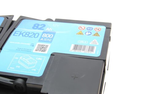Стартерный аккумулятор exide EK820