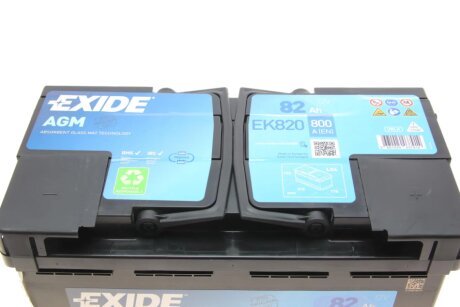 Стартерный аккумулятор exide EK820
