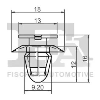 Кліпса кріплення (затискач) FA1 (Fischer Automotive One) 10400035