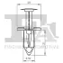 Кліпса кріплення (затискач) FA1 (Fischer automotive one) 11200205