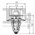 Кліпса кріплення (затискач) FA1 (Fischer Automotive One) 11-40002.5 (фото 2)