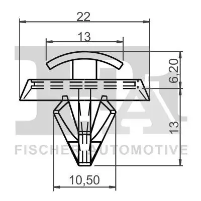 Кліпса кріплення (затискач) FA1 (Fischer Automotive One) 11401425 (фото 1)